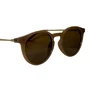 Óculos de sol feminino Evolve, modelo Redondo em Marrom