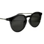 Óculos de sol feminino Evolve, modelo Redondo em Preto Translúcido