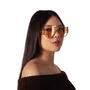 Óculos de sol feminino, modelo aviador com Lentes Cosméticas
