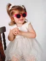 Óculos de sol infantil, modelo gatinho em Rosa