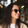 Óculos de sol, modelo retrô em Preto