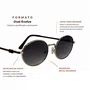 Óculos de sol Oval Evolve, em Metal Dourado com Lente Cinza Degradê