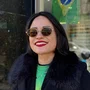 Óculos de sol Oval Evolve, em Metal Dourado com Lente Marrom