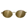 Óculos de sol Oval Evolve, em Metal Dourado com Lente Marrom Espelhada