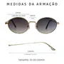 Óculos de sol Oval Evolve, em Metal Dourado com Lente Marrom Espelhada