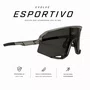 Óculos Esportivo Evolve Lente Cinza com Espelhado Prata