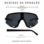 Óculos Esportivo Evolve Lente Cinza com Espelhado Prata