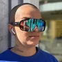 Óculos Esportivo Evolve, Lente Espelhada Azul