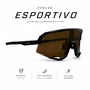 Óculos Esportivo Evolve Lente Marrom com Espelhado Dourado