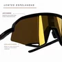 Óculos Esportivo Evolve Lente Marrom com Espelhado Dourado