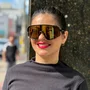 Óculos Esportivo Evolve Lente Marrom com Espelhado Dourado