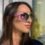 Óculos Esportivo Evolve, Transparente com Lente Rosa Espelhada Fotocromática