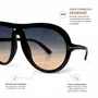 Óculos Solar Máscara Evolve, Preto com Lentes Cosméticas Degradê