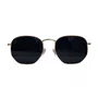 Solar Evolve Hexagonal em Metal Dourado com Lente Cinza