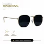 Solar Evolve Hexagonal em Metal Dourado com Lente Cinza